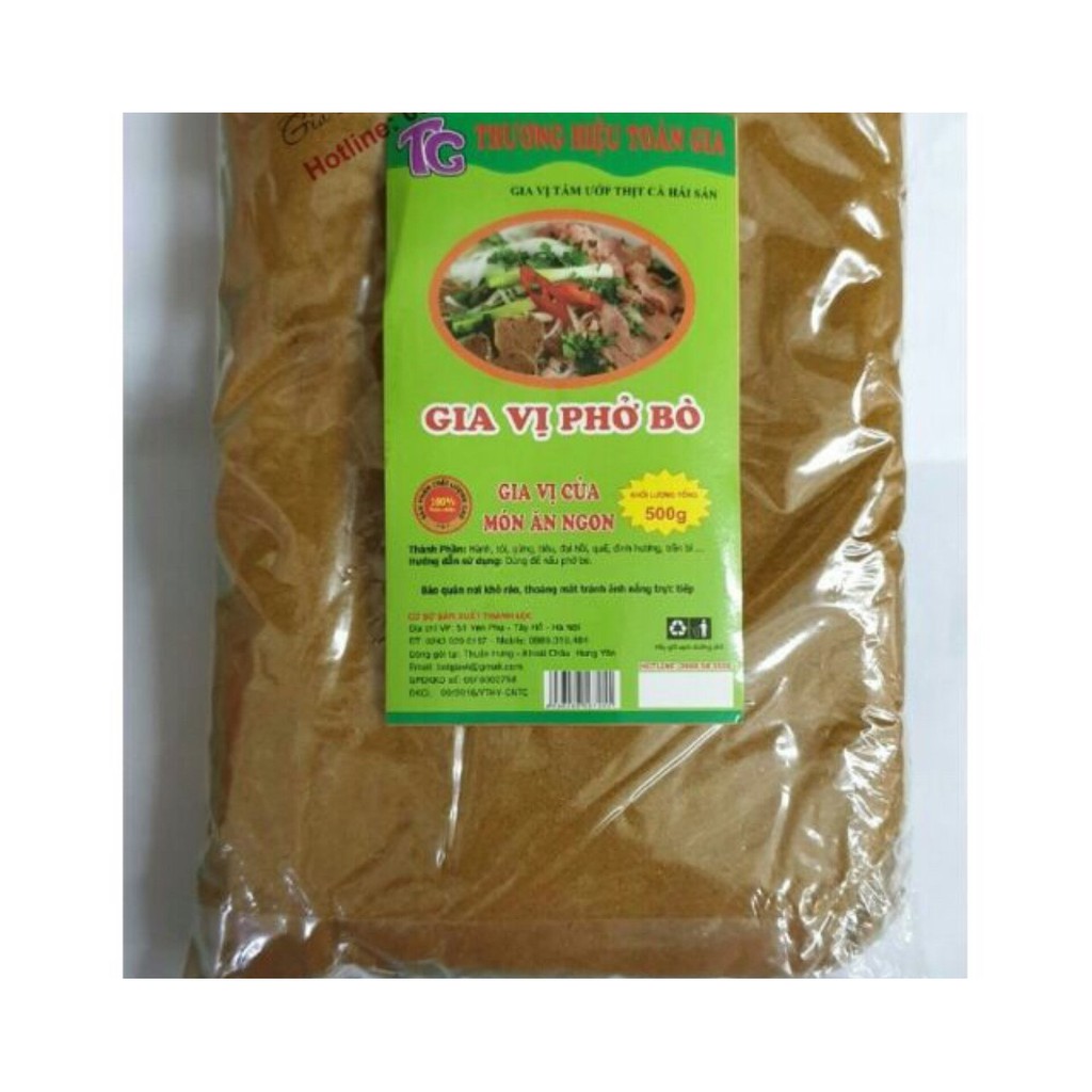 Gia vị phở bò gói 500g gia vị cho món ăn ngon