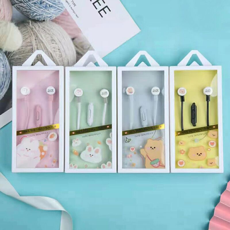 Tai nghe In-Earphone Thú Rừng Softmoe - Gấu Thỏ Cute - Gấu Thỏ Planet - Cá Voi Xanh