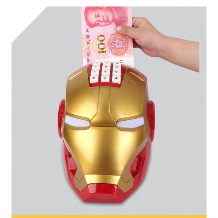 Két Đựng Tiền Mini - Két sắt Thông Minh Hình Siêu Anh Hùng Iron Man  Ybig size