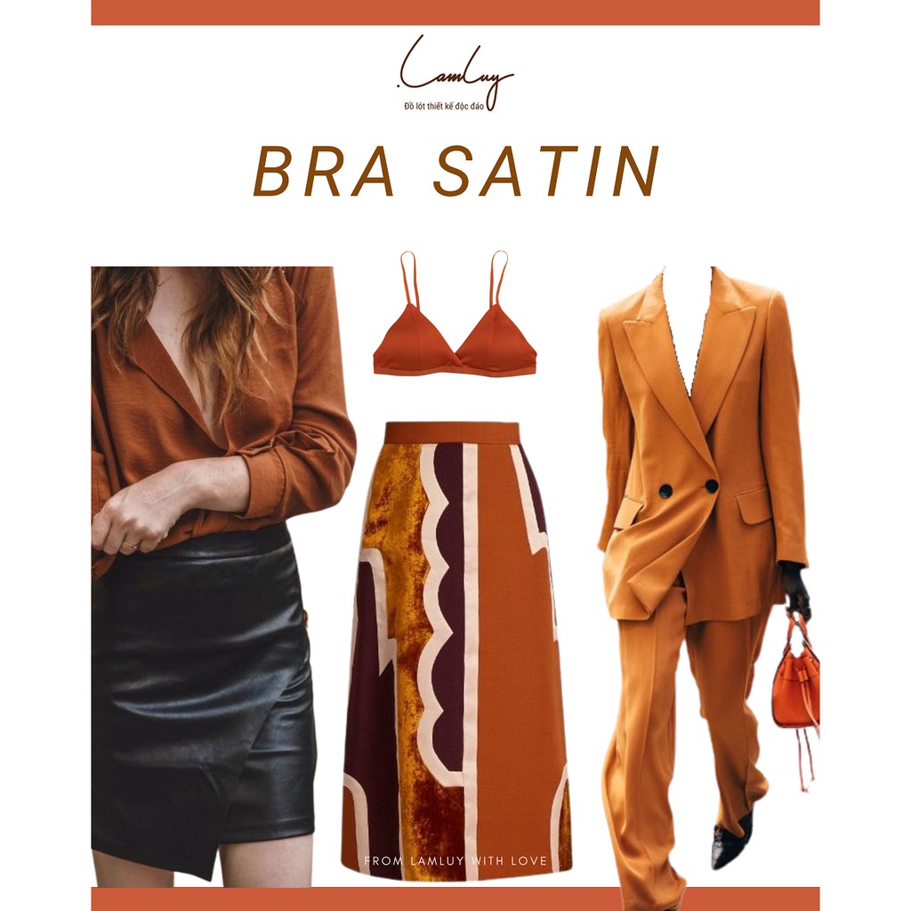 Áo Ngực Lụa LAMLUY Thiết Kế Bralette Không Gọng V1 Chất Liệu Lụa Mềm Mịn, Nhiều Màu | BigBuy360 - bigbuy360.vn