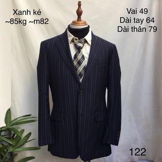 (Ship sau dịch) (32 mẫu) Áo vest / blazer nam may đo sẵn xuất Hàn chất bóng họa tiết kẻ dọc dự tiệc hàng