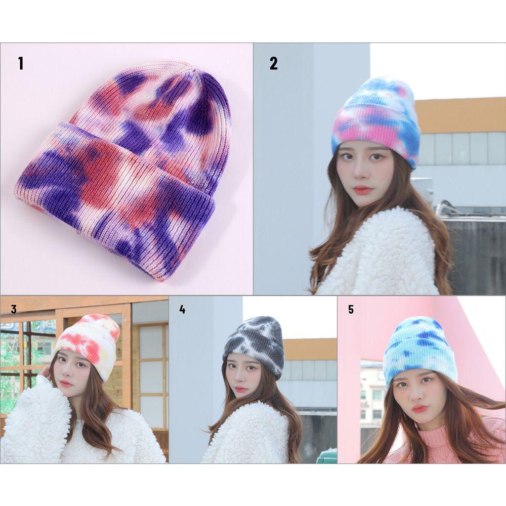 Mũ Beanie Dệt Kim Màu Trơn Dễ Thương Hiện Có 5 Màu
