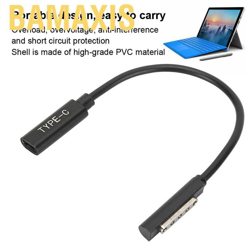 Dây Cáp Sạc Chuyển Đổi Bamaxis Type C Pd Với Đầu Ra Usb-C Cho Máy Tính Microsoft Surface 1 / 2 / Rt