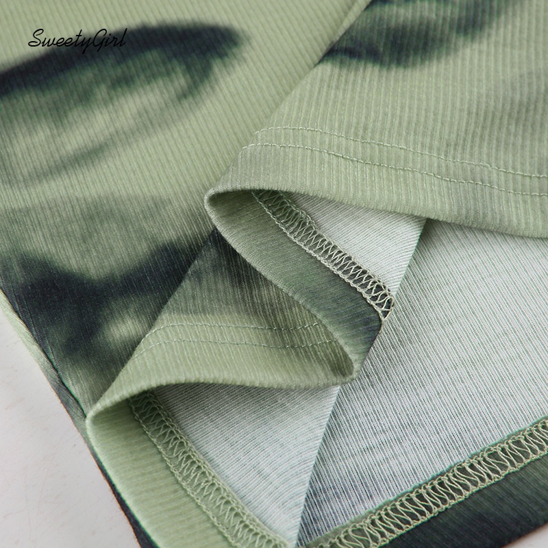 Áo Tank Top Cổ Vuông Dáng Ôm In Họa Tiết Hoạt Hình Xinh Xắn Cho Nữ