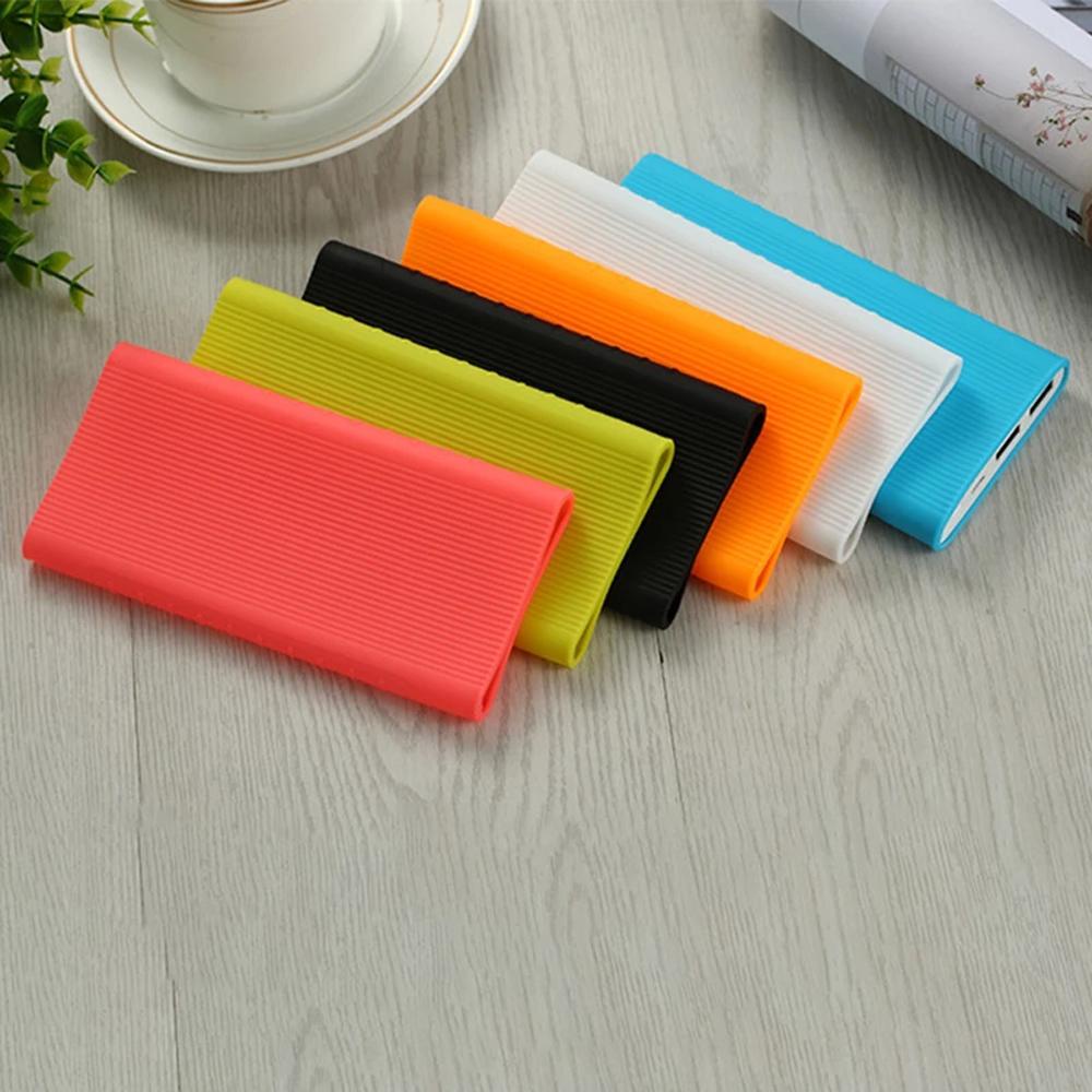 Vỏ Bọc Bảo Vệ Pin Sạc Dự Phòng Bằng Silicon Mềm Hai Cổng USB Chất Lượng Cao