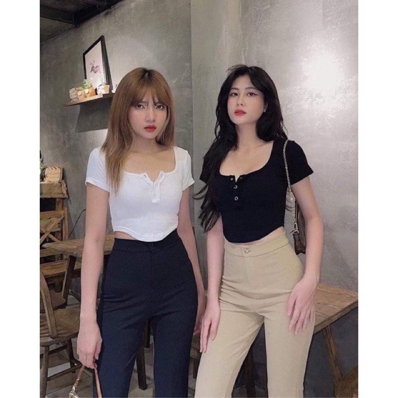 - PH - ÁO TAY NGẮN NÚT BẤM LAI BẦU - PH -