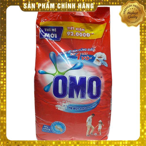 Bột Giặt OMO Hệ Bọt Thông Minh Túi 6kg (Xoáy bay vết bẩn cứng đầu sau 1 lần vò)