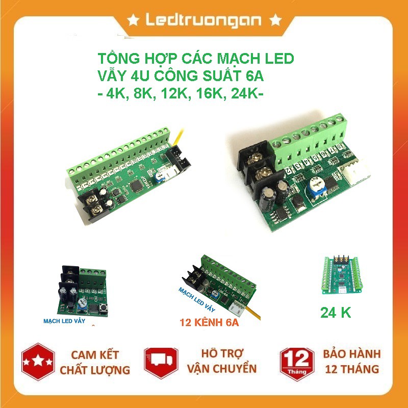 Tổng hợp mạch điều khiển biển quảng cáo led vẫy 4U công suất 6A, lập trình miễn phí