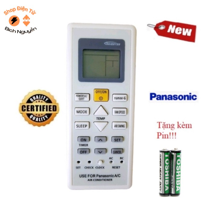 Remote - Điều Khiển Máy lạnh  điều hòa Panasonic CS-PU24UKH-8//PU18UKH-8