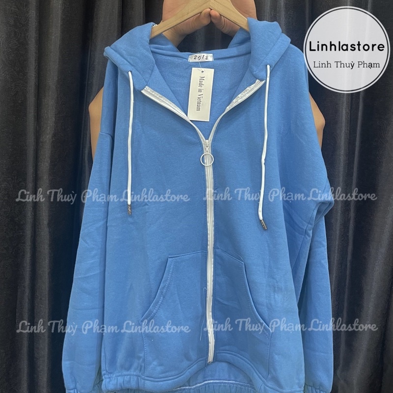 ÁO KHOÁC HOODIE XANH DÀY ULZZANG (ảnh thật + video shop quay)