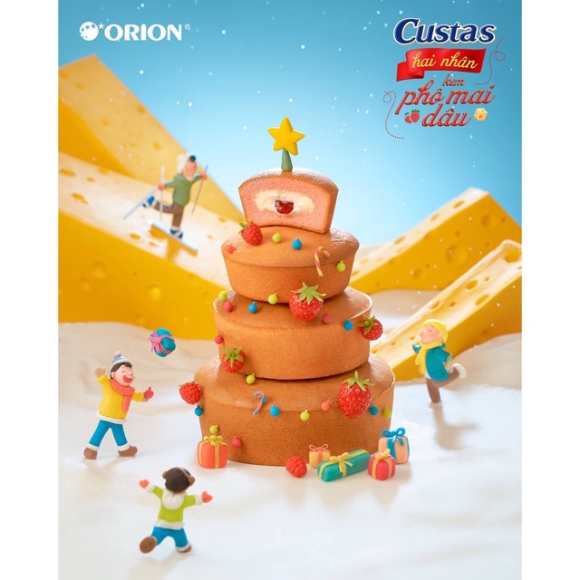 ❤Bánh Custas Orion Nhân Kem 282g (1 hộp x 12 cái )u