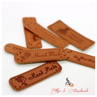 Mác da handmade trang trí sản phẩm thủ công