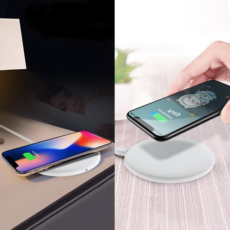 Đế sạc không dây 5V 2A Qi cho điện thoại Samsung iPhone