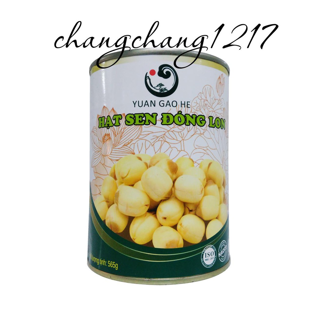 Hạt Sen Nước Đường Yuan Gao He Đóng Lon 565gr