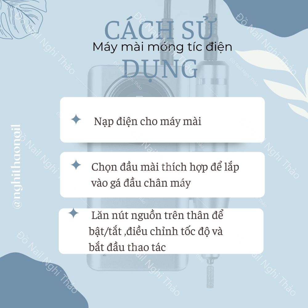 Máy mài móng tay tích điện