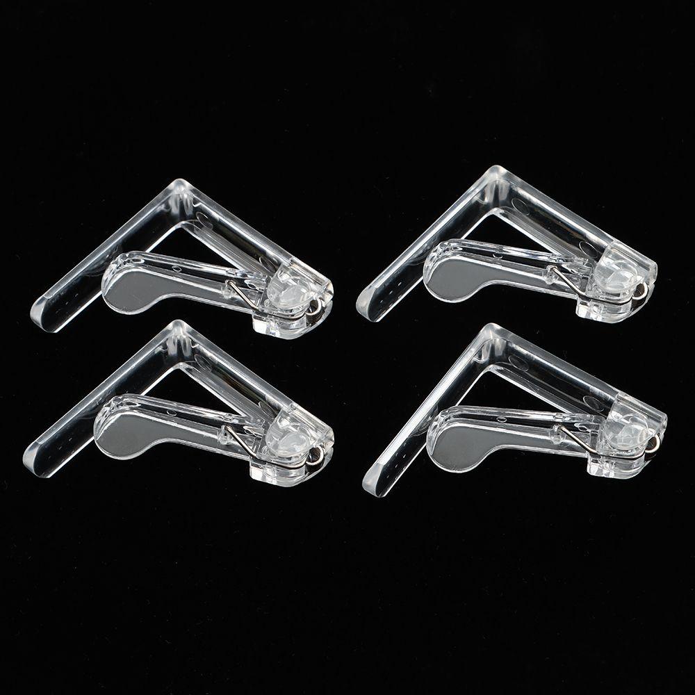 Set 4 Kẹp Giữ Khăn Trải Bàn Bằng Nhựa Trong Suốt