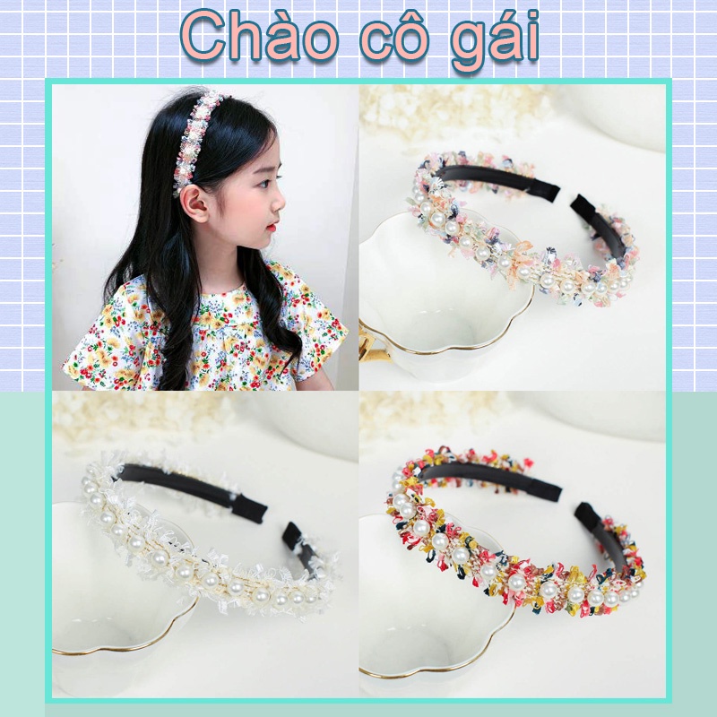 Băng Đô Vải Organza Dễ Thương Phong Cách Hàn Quốc Dành Cho Bé Gái