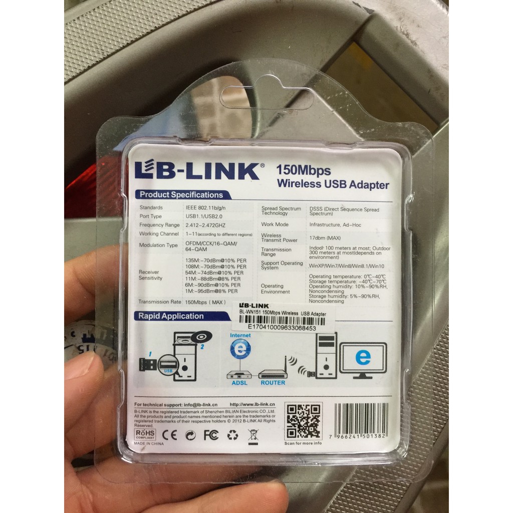 Usb thu Wifi LB link BL WN151 4.9 | WebRaoVat - webraovat.net.vn