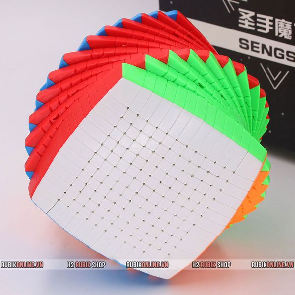 [Siêu Khủng] Rubik 13x13 ShengShou ShengSo 13x13 Nhựa có màu sẵn stickerless Siêu bền bỉ