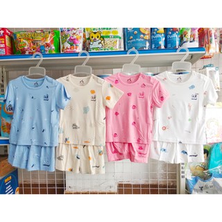Bộ cộc tay Uala Rogo vải Petit họa tiết 4 màu