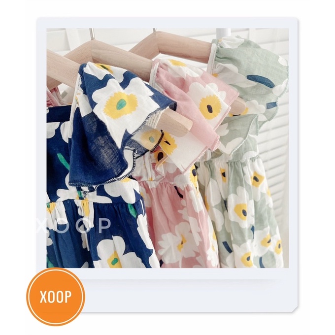 Váy cánh tiên hoa trắng to 3 màu bé gái (8-18kg)