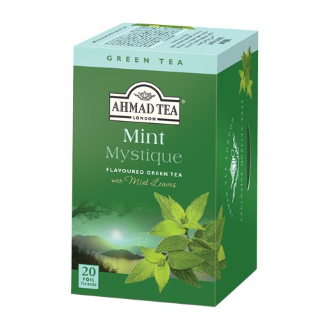 Trà Xanh Túi Lọc Ahmad Mint Mystique - Trà Ahmad Bạc Hà Hộp Giấy Bao Thiếc 40g