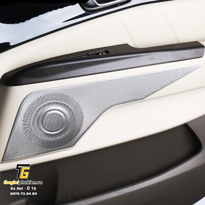 Bộ ốp 9 chi tiết bảo vệ màng loa dành cho xe Kia Carnival - inox
