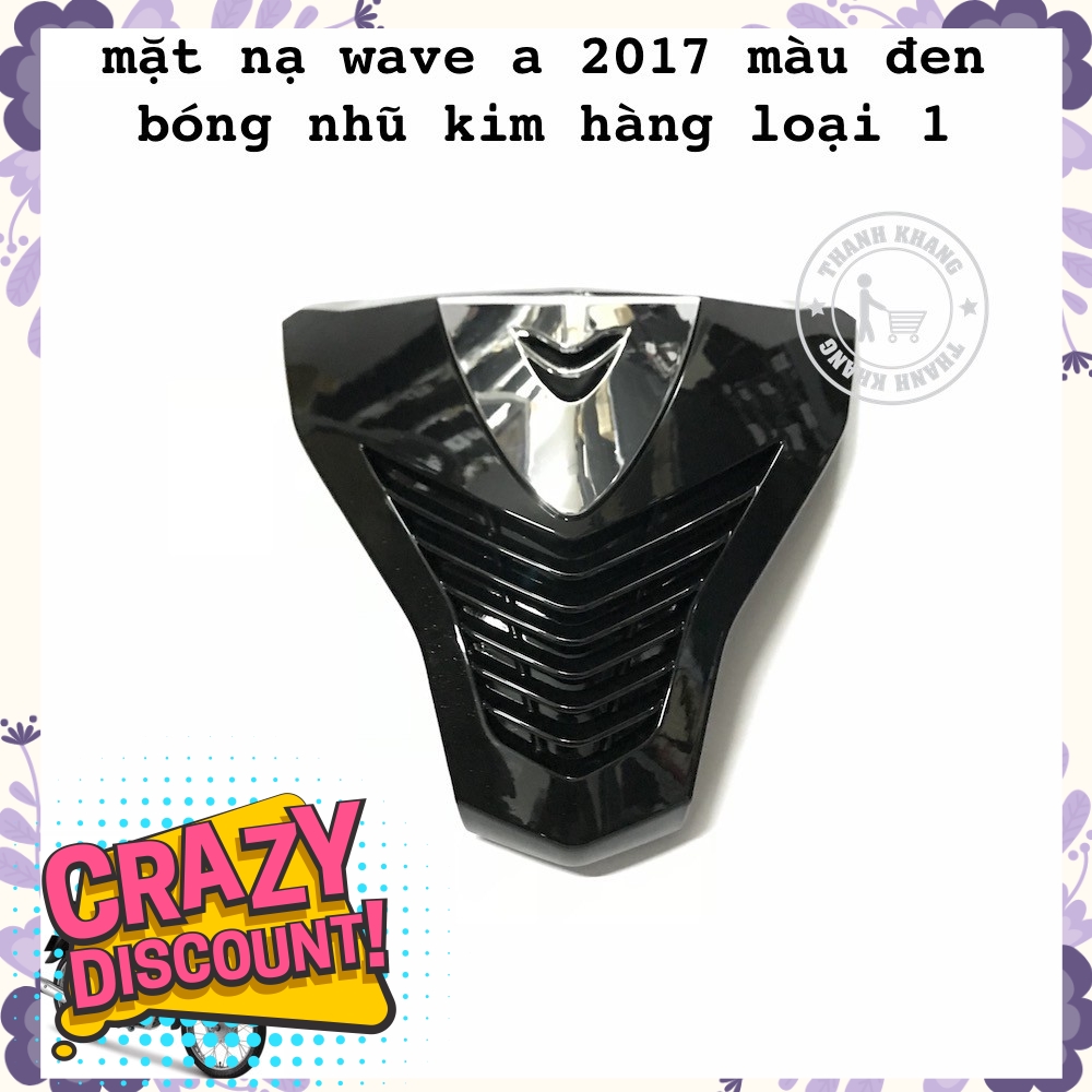 Mặt Nạ WAVE ANPHA 2017 ai không gắn hối tiếc cả đời thanh khang màu đen bóng nhũ kim loại 006001127