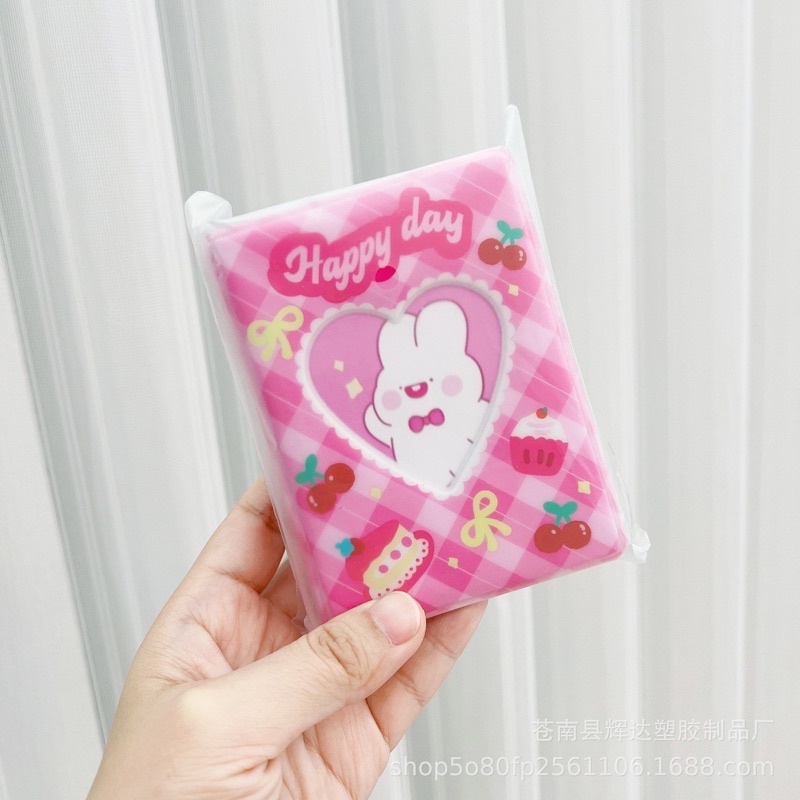 Mini Collect book Trái Tim Vuông Tròn đựng ảnh card anime manga chibi cute quà tặng độc đáo xinh xắn
