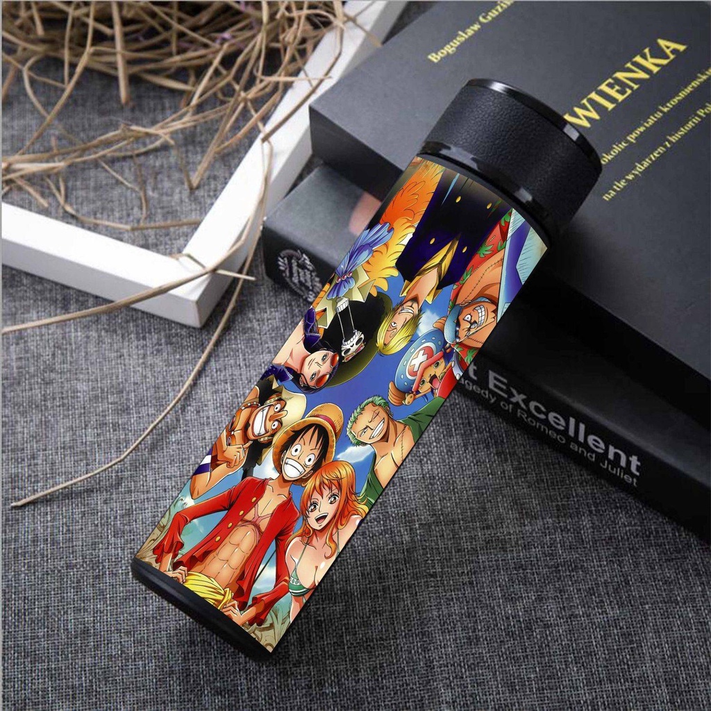 Bình Nước Giữ Nhiệt Thiết Kế Thông Minh Họa Tiết Anime One Piece