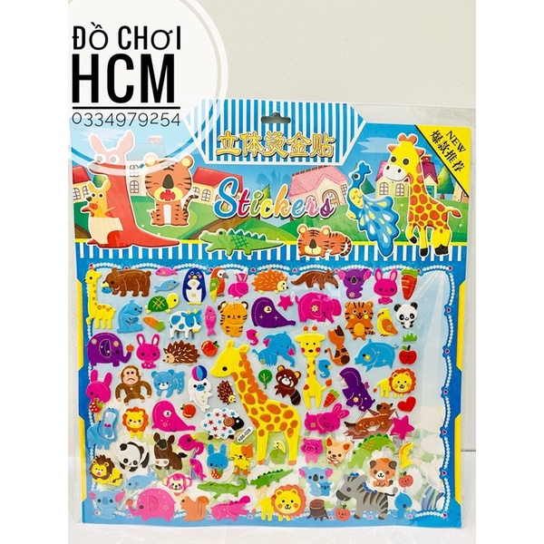 [BỔ ÍCH CHO BÉ CLIP THẬT] Đồ chơi sticker dán hình xe hơi/ xe mô hình/ các loài động vật rất đẹp dành cho bé học tập