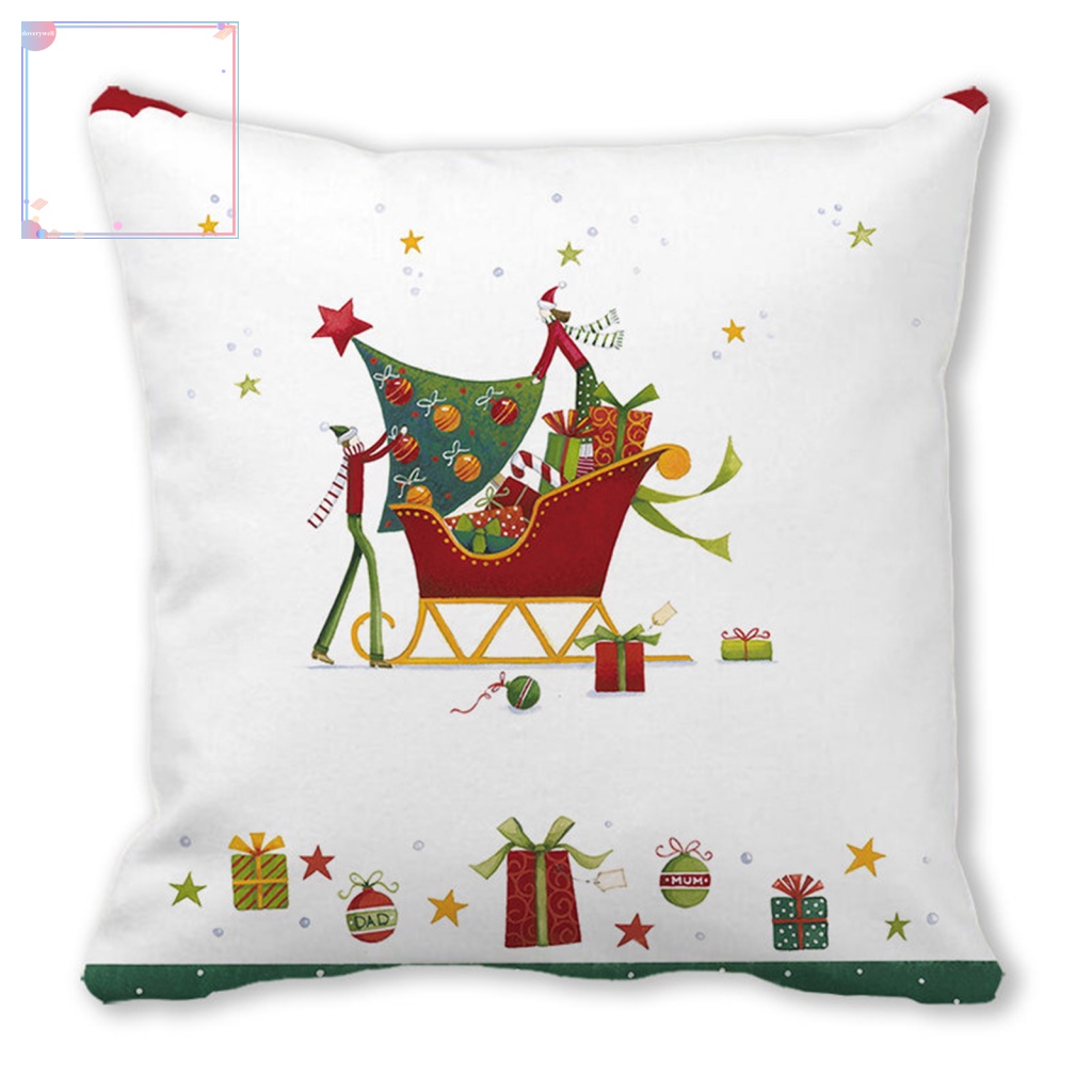 Vỏ Gối Phong Cách Giáng Sinh Xinh Xắn Bảo Vệ