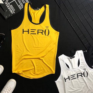 Áo gym tank top nam in chữ HERO
