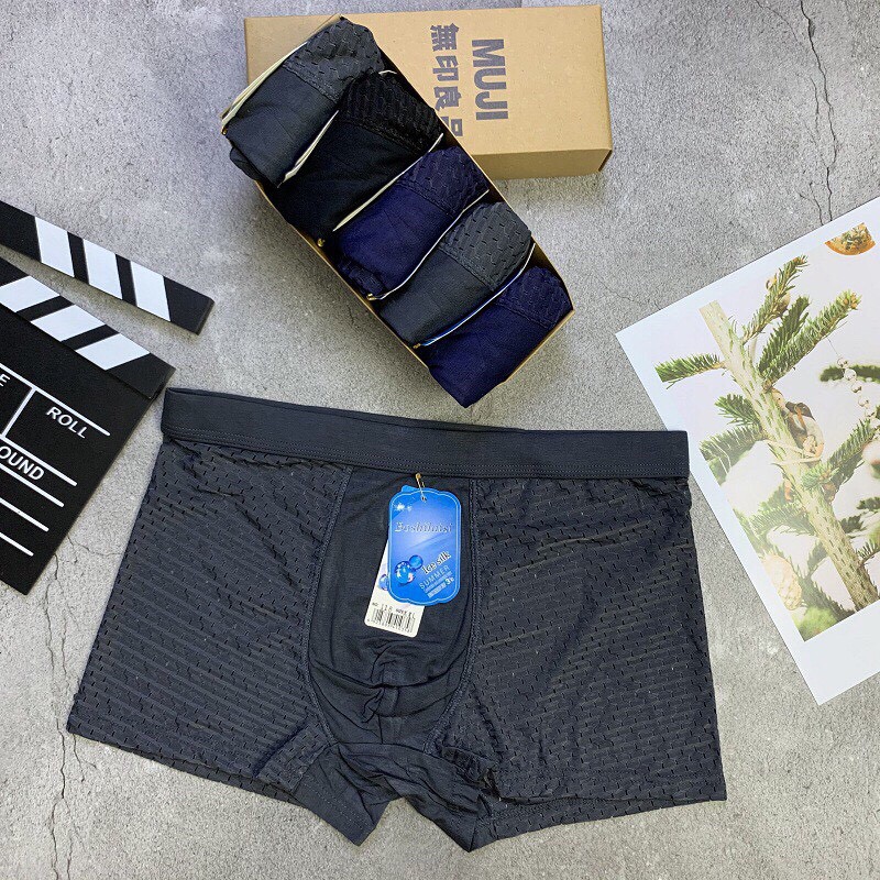 Hộp 4 chiếc quần sịp đùi thông hơi 118 vải cotton