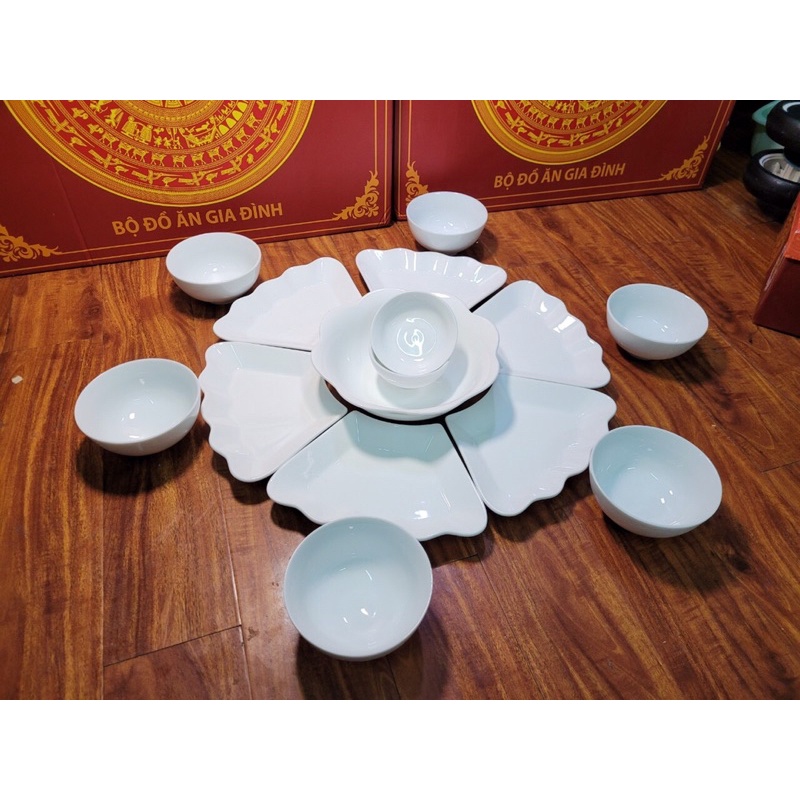 Bộ bát đĩa hoa mặt trời bát tràng giá rẻ  Bộ bát đĩa, men gốm vẽ tay cao cấp giảm 50%