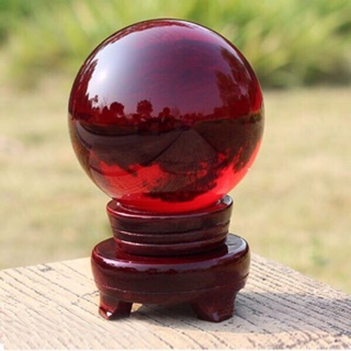 Quả Cầu PhONG Thuỷ Đá Thuỷ Tinh Đỏ