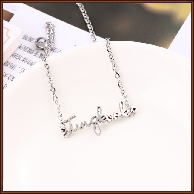 Jaz Vòng Tay Mạ Điện Đơn Giản Họa Tiết Chữ Ký BTS Thời Trang