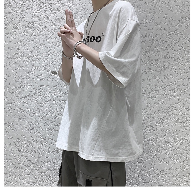 Áo thun tay lỡ nam nữ unisex MAILKOO basic tee phông form rộng oversize 2 màu trắng và đen cotton dáng xuông A101 | BigBuy360 - bigbuy360.vn