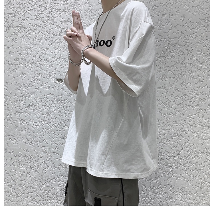 Áo thun tay lỡ nam nữ unisex  MAILKOO basic tee phông form rộng oversize 2 màu trắng và đen cotton dáng xuông A101