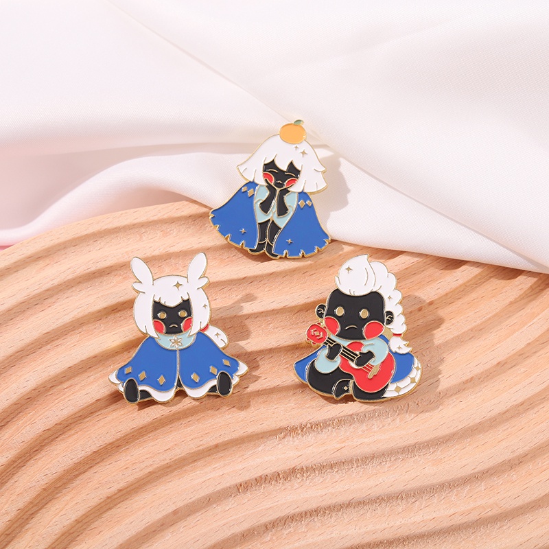 Ghim cài áo QIHE JEWELRY hình nhân vật game &quot;Light yu&quot; độc đáo