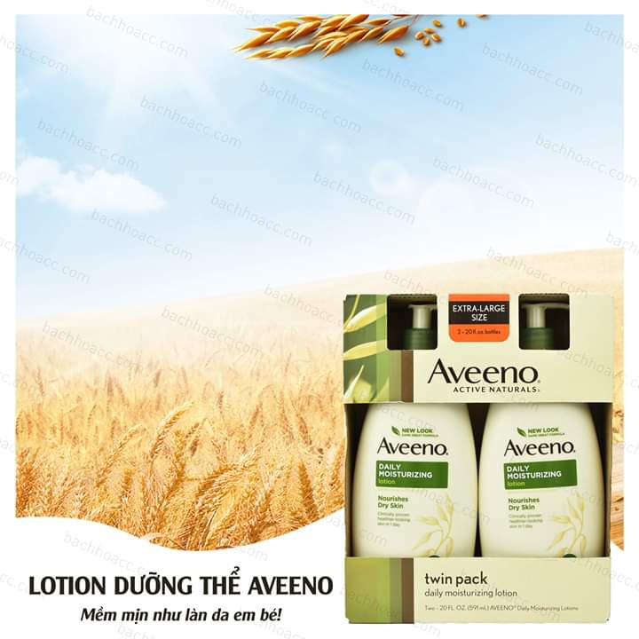 [Chuẩn Mỹ] Date 2.22 Kem dưỡng thể Aveeno Active Naturals 591ml