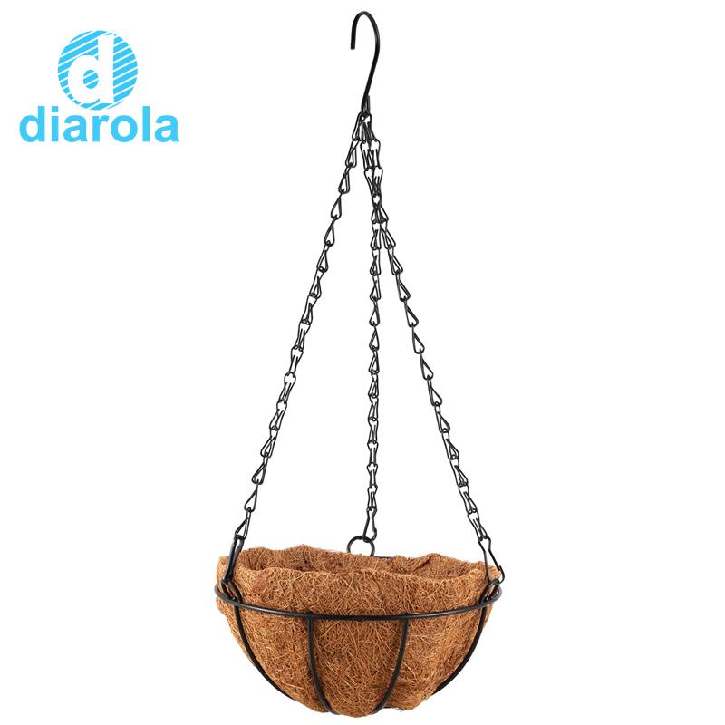 Đen Chậu Trồng Cây 8 inch Có Dây Xích