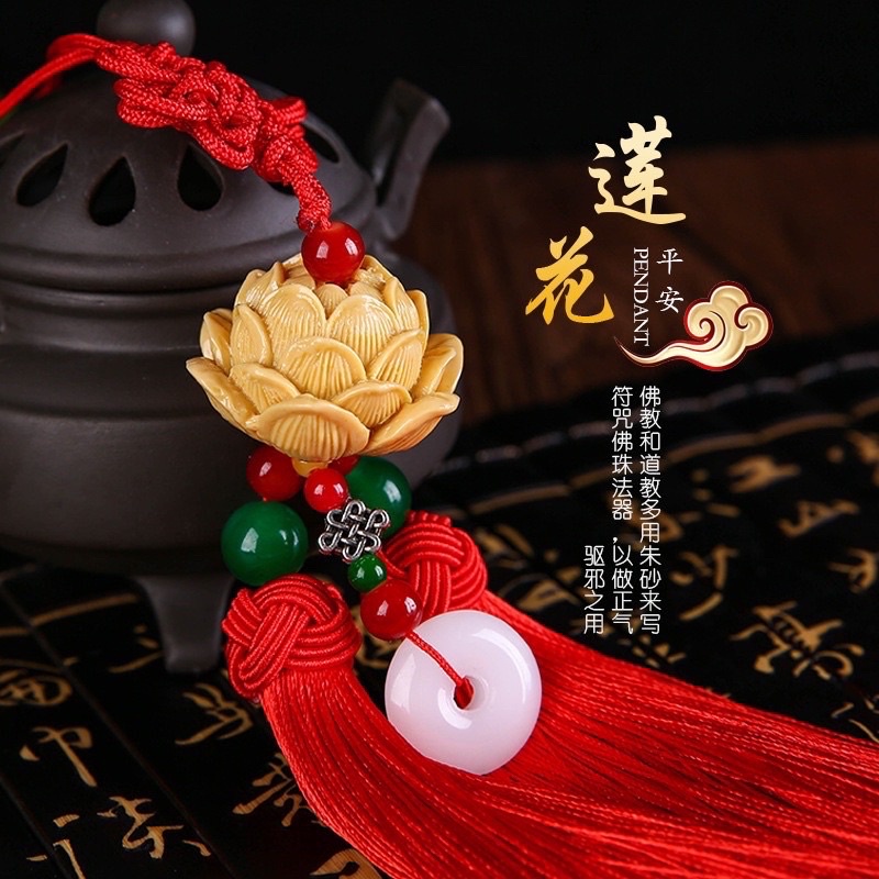 Khánh Liên Hoa Trang Trí Xe Hơi , Dây Treo Sen Trang Trí Ô Tô
