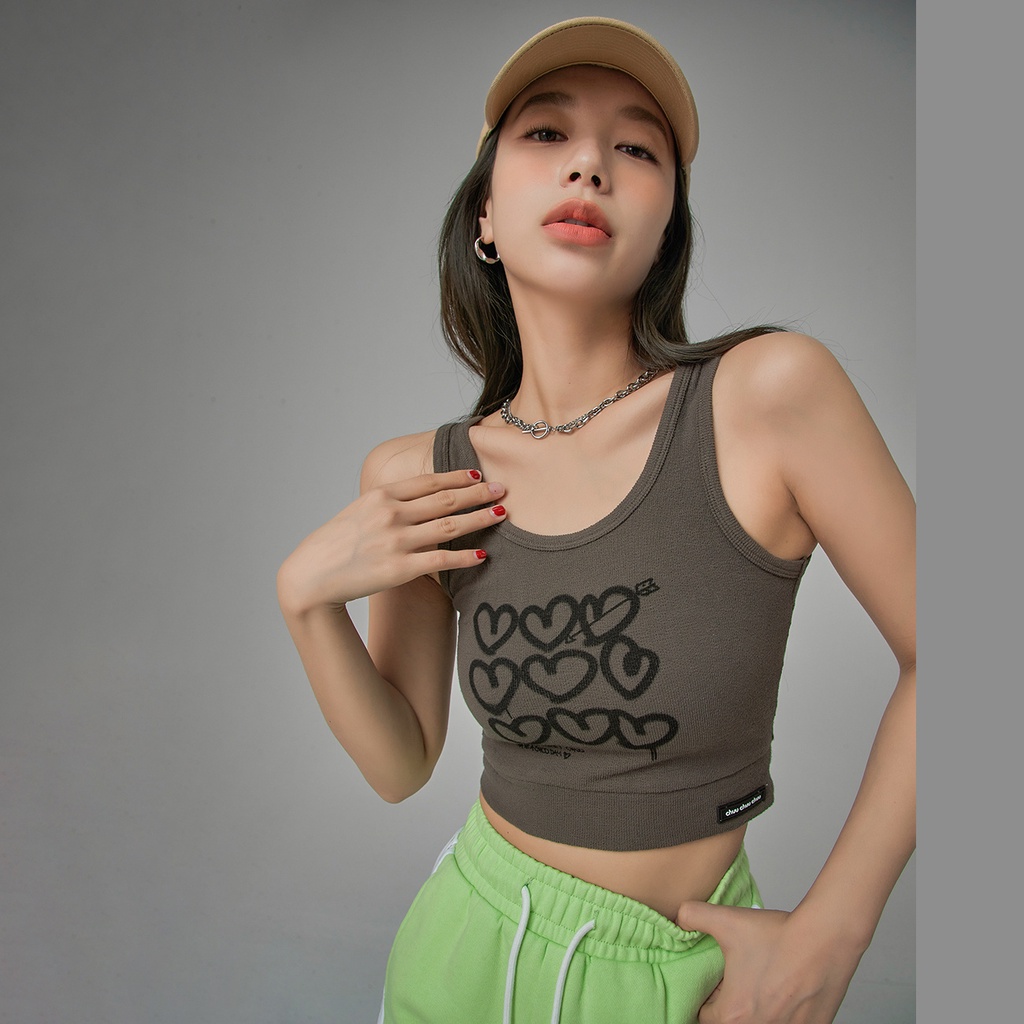 Áo Lửng Không Tay In Họa Tiết Thời Trang Mùa Hè Dành Cho Nữ