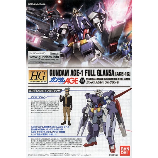 Mô hình lắp ráp HG Gundam Age-1 Full Glansa