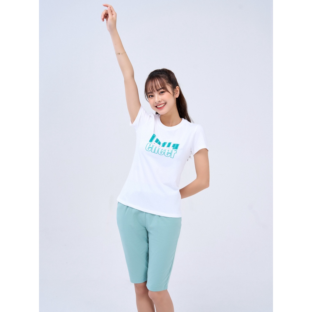 Bộ Đồ Nữ YODY Áo thun Quần lửng Mùa Hè Cotton Co Giãn In Gấu Thoáng Mát Cao Cấp n Chữ Influencer BDN5114