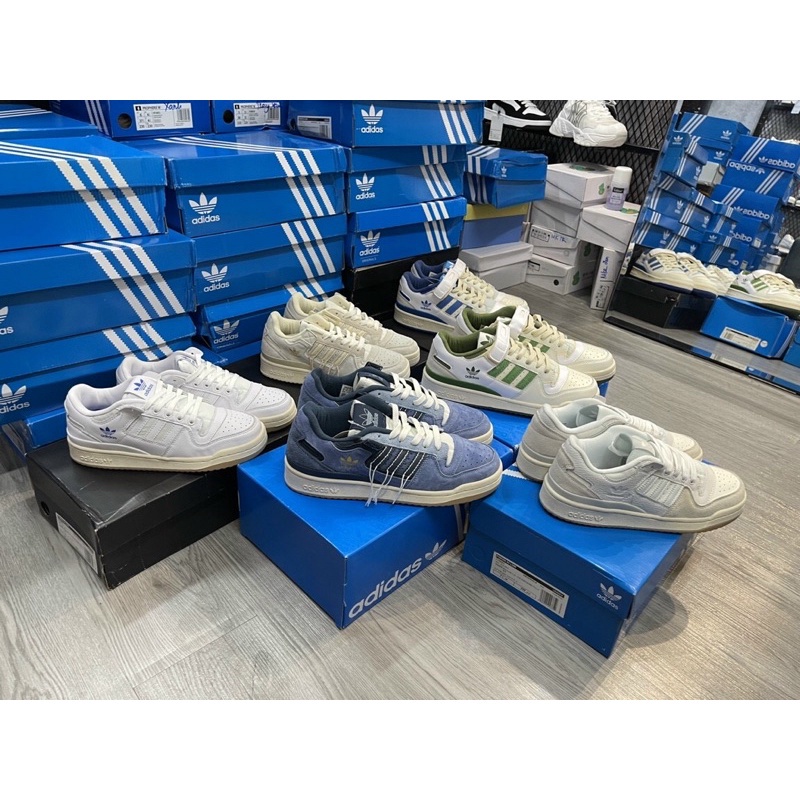 Giày Sneaker Das Forum 84 Trắng Phối Xám Nỉ