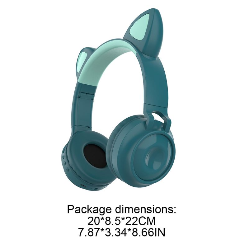 Tai Nghe zzz ZW-028 Kết Nối Bluetooth Không Dây Hình Tai Mèo Dạ Quang