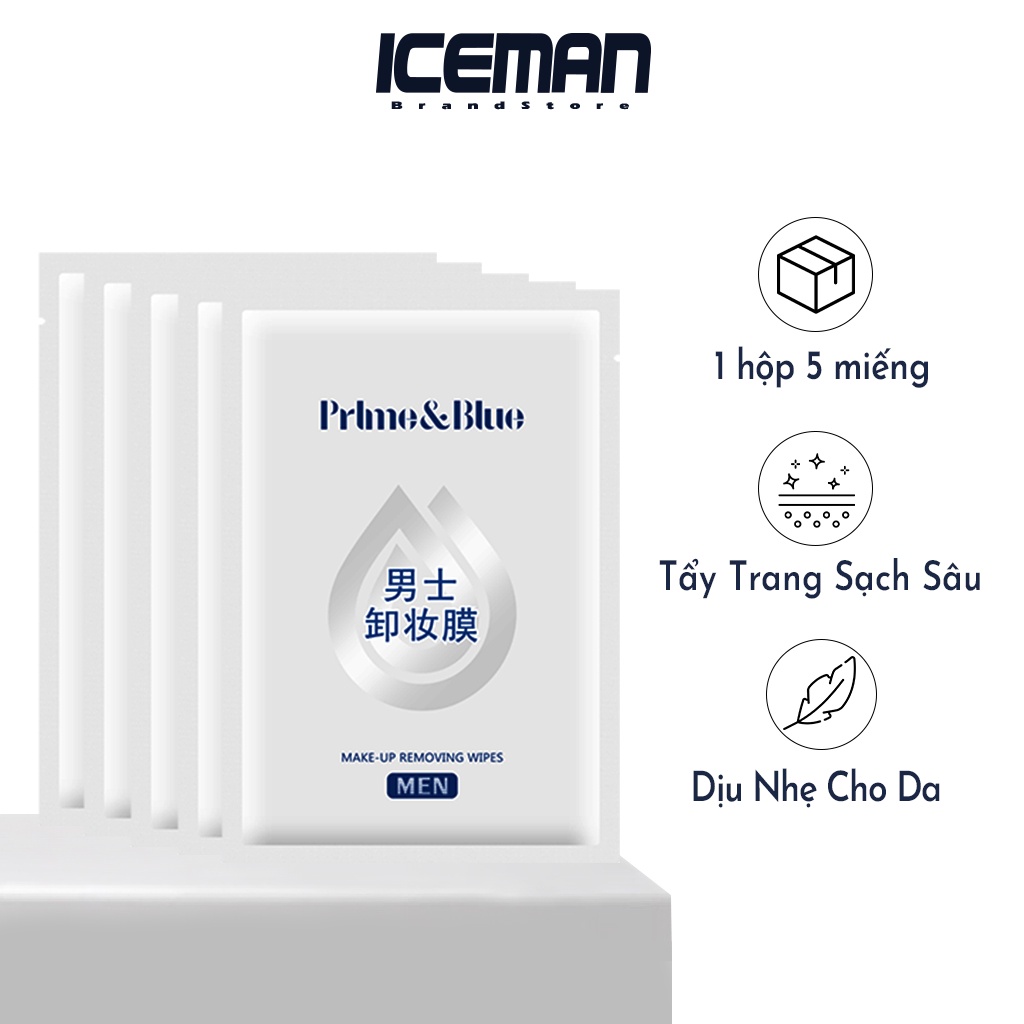 Giấy Tẩy Trang BLUEMAN, Làm Sạch Da, 5 miếng ZL04