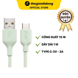 Cáp type c 1m ava ds449-tb xanh lá